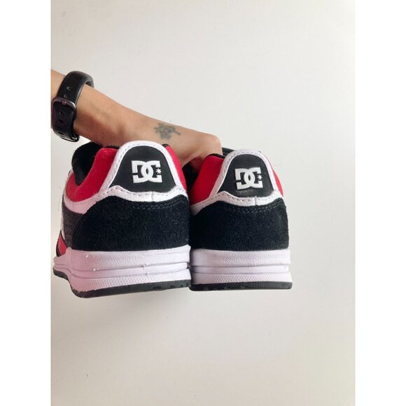 DC SHOES Kalis Lite Black Red White Low Top Skate Shoe Sneakers, Size 9/42 - Picture 9 of 16